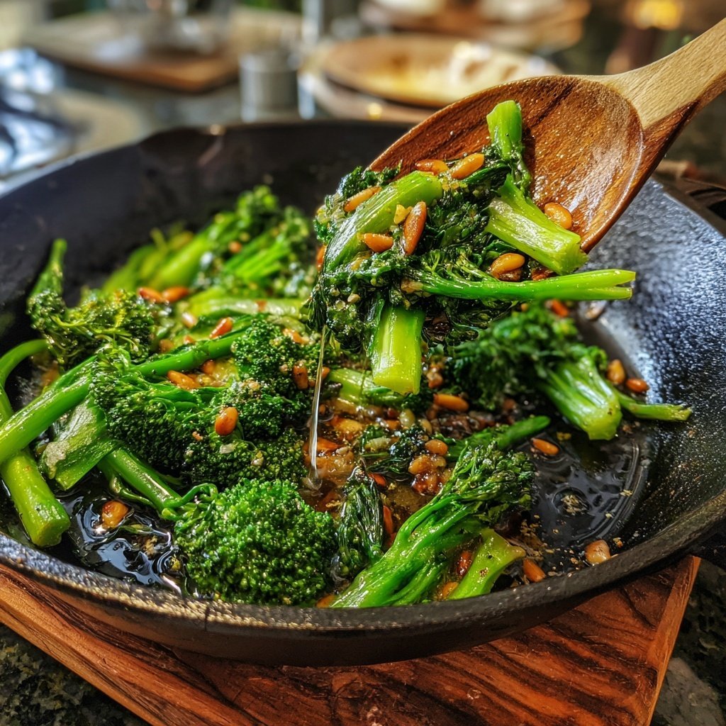 Brokkoli Spinat Pfanne