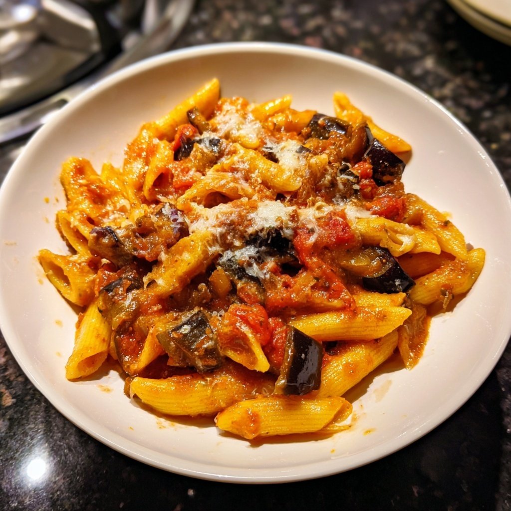 Internationale Küche Italienische Pasta alla Norma