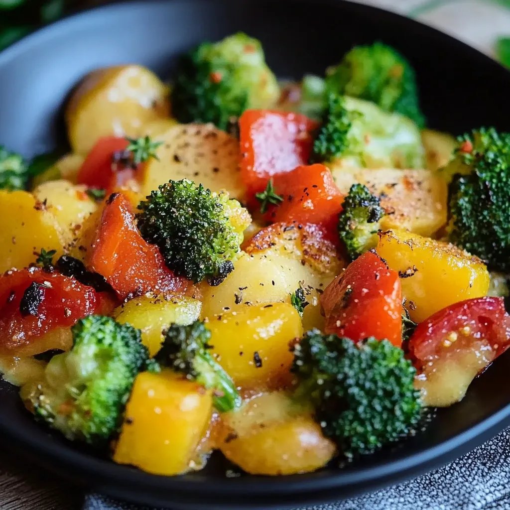 Gemüseauflauf mit Kartoffeln und Brokkoli