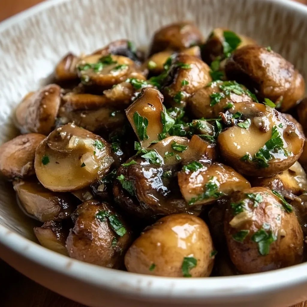 Champignons mit Knoblauchsauce