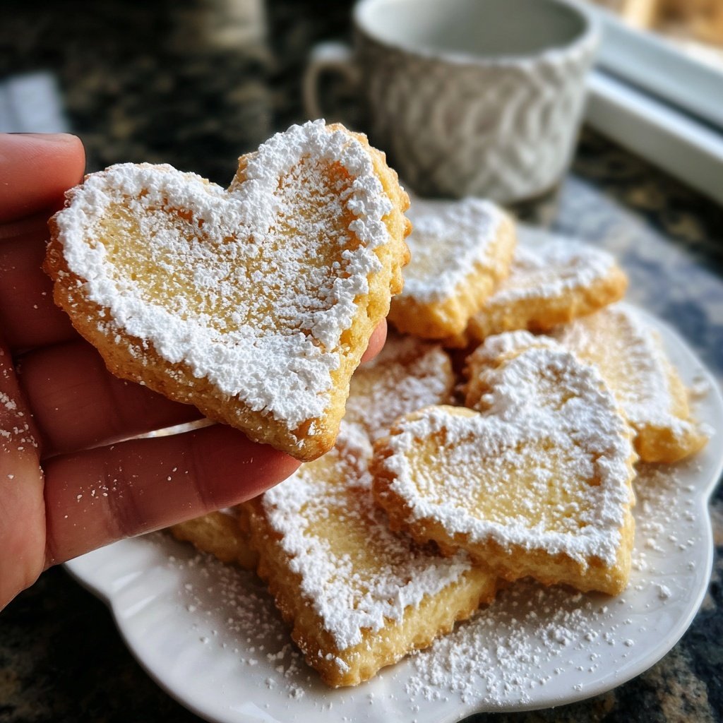 Butterkekse in Herzform
