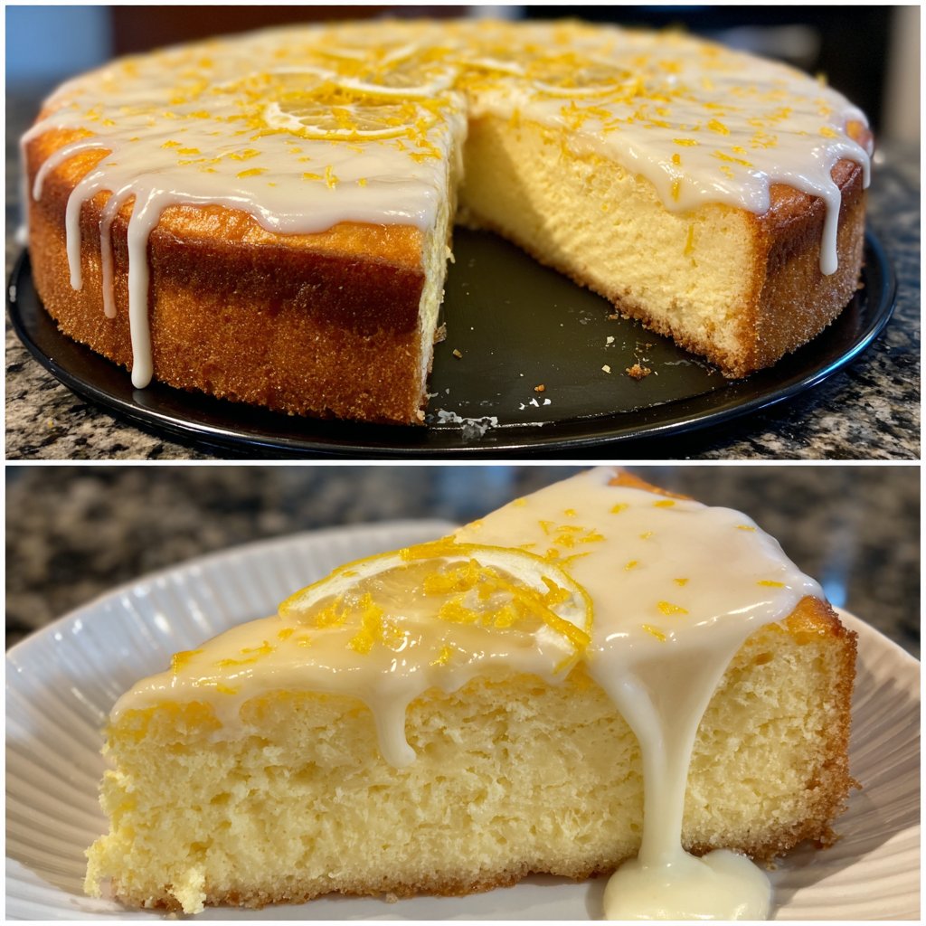 Käsekuchen mit Vanille und Zitrone