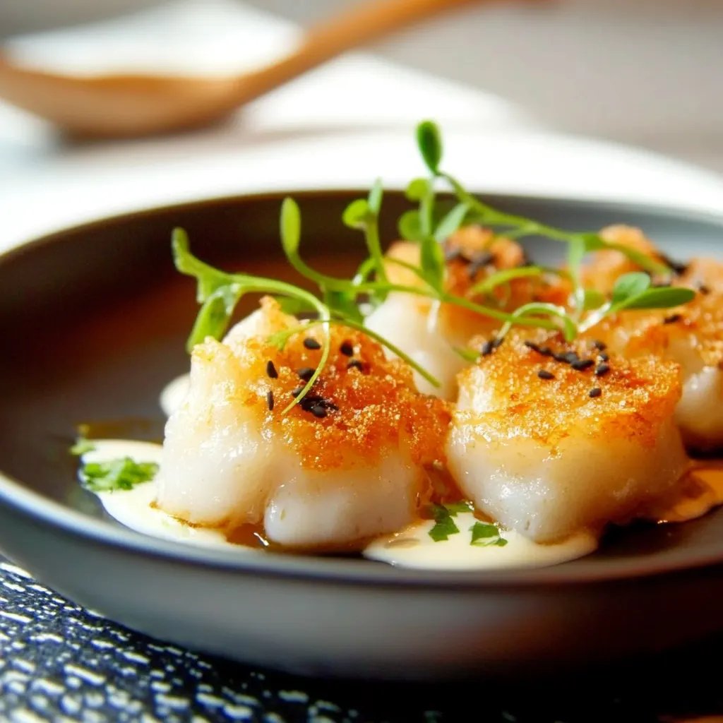 Lachspralinen mit Wasabi-Gurken-Schmand