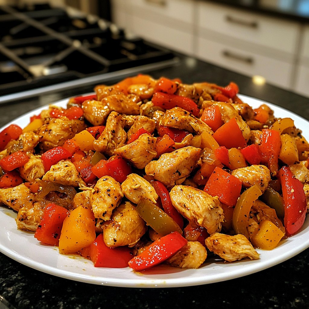 High Protein Hähnchenpfanne mit Gemüse