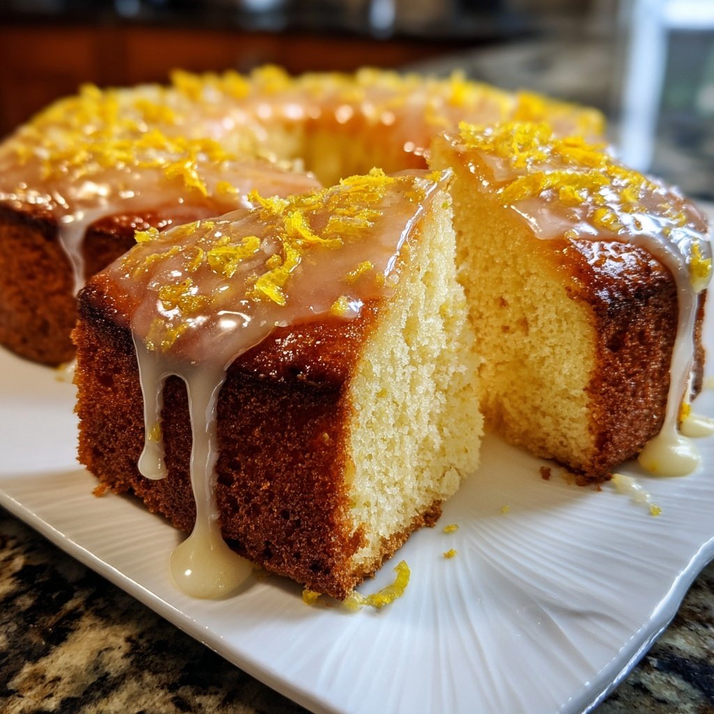 Käsekuchen mit Zitronenguss