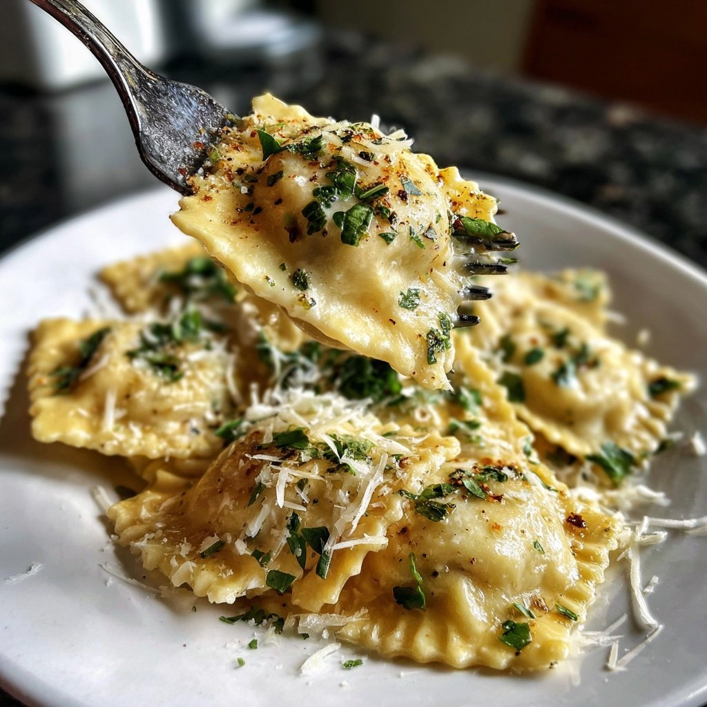 Ravioli mit rosa Sahnesauce