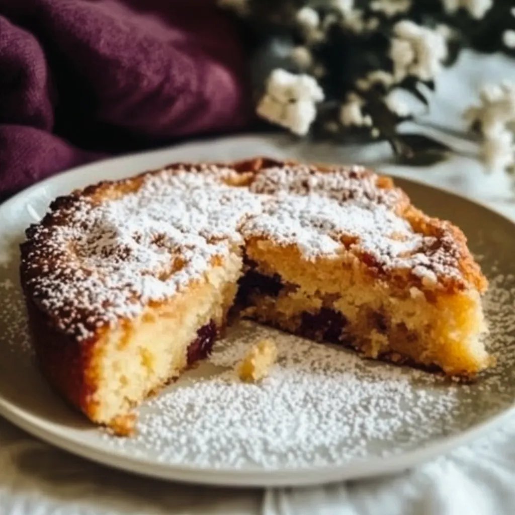 Blitz Kirschkuchen mit Vanillepudding