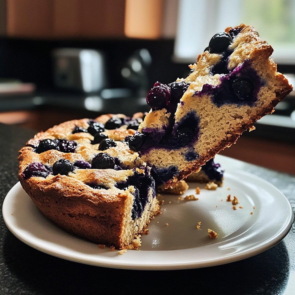 Bananenkuchen mit Blaubeeren